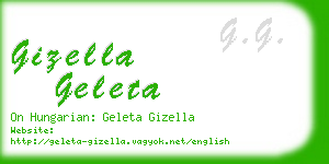 gizella geleta business card